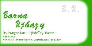 barna ujhazy business card